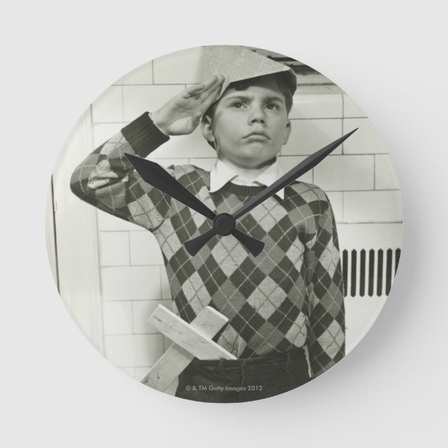 Horloge Ronde Boy Holding (Recto)