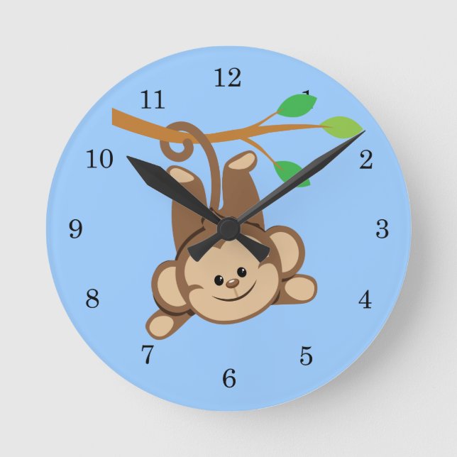 Horloge Ronde Boy Swinging Monkey (Recto)