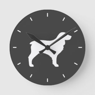 Horloge Ronde Boykin Spaniel Silhouette