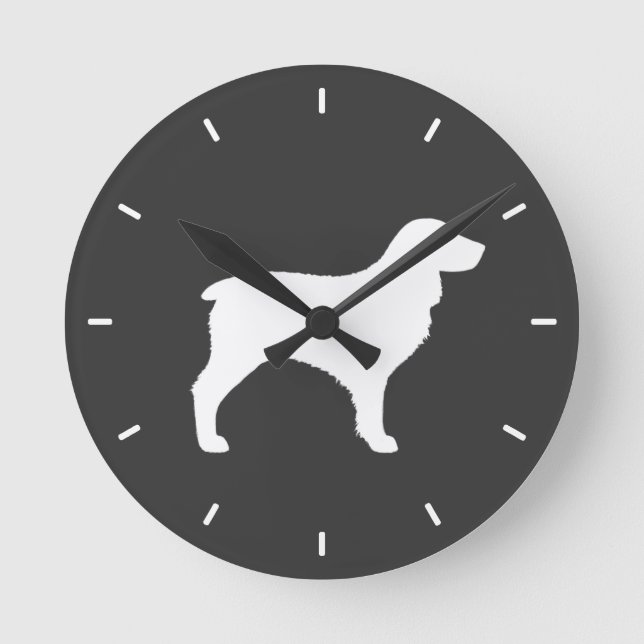 Horloge Ronde Boykin Spaniel Silhouette (Recto)