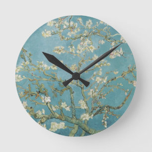 Horloge Ronde Branches de Vincent van Gogh d'arbre d'amande