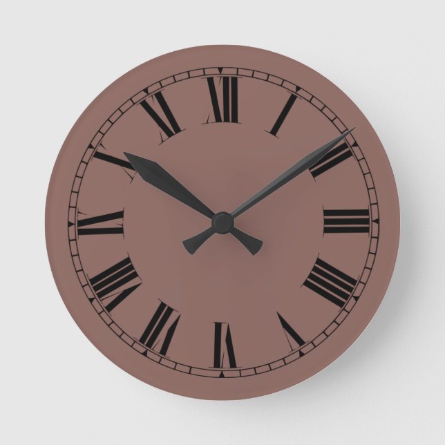 Horloge Ronde Brandy Solid Color (Recto)