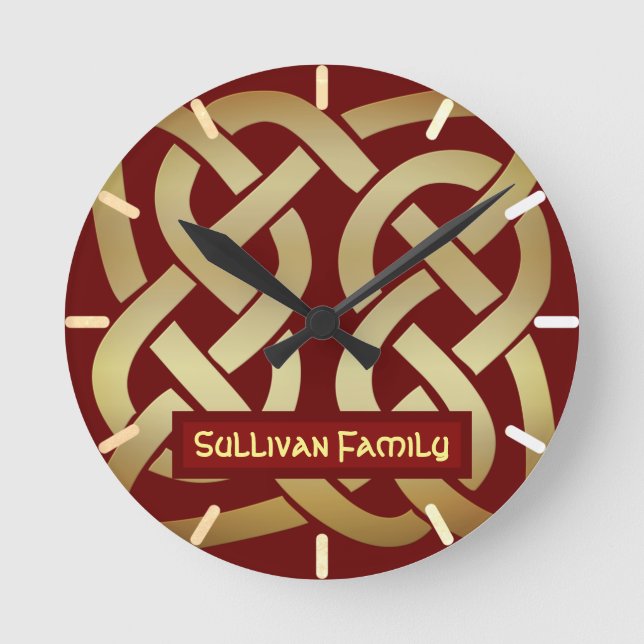 Horloge Ronde Bronze Tone Celtic (Recto)