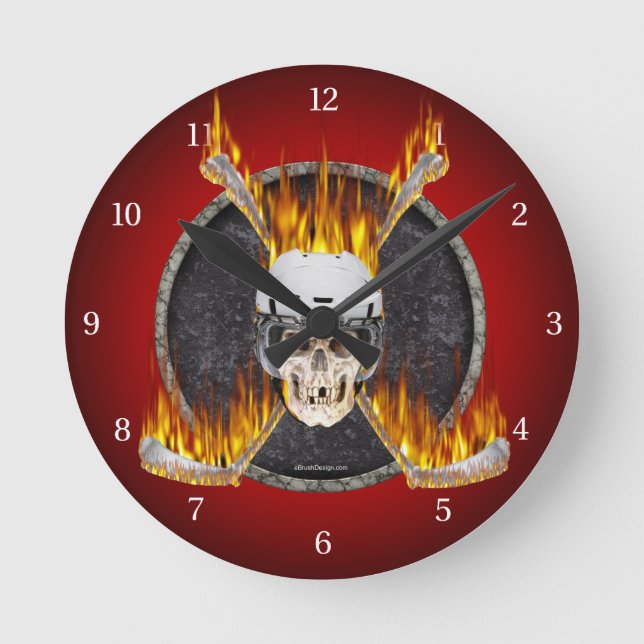 Horloge Ronde Brosses de hockey (Recto)