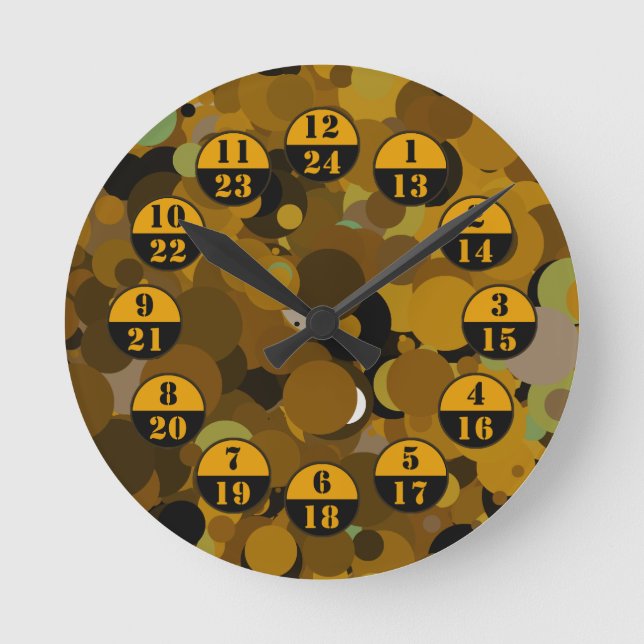 Horloge Ronde Brown Camouflage (Recto)