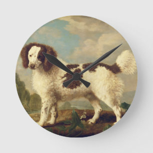 Horloge Ronde Brown et blanc Norfolk ou Water Spaniel, 1778 (oi