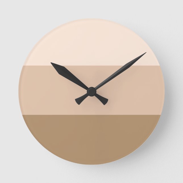 Horloge Ronde Brown Ombre strié (Recto)
