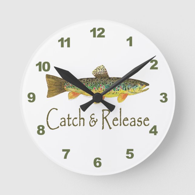 Horloge Ronde Brown Trout (Recto)