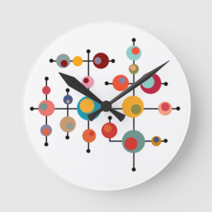 Horloge Ronde Bubbles de Mid-Century