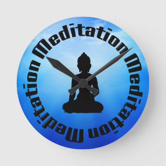 HORLOGE RONDE BUDDHA MEDITATION CLOCK