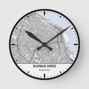 Horloge Ronde Buenos Aires Clock City Line Art