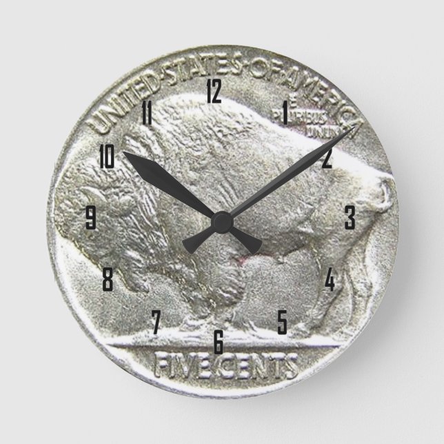 HORLOGE RONDE BUFFALO NICKEL (Recto)