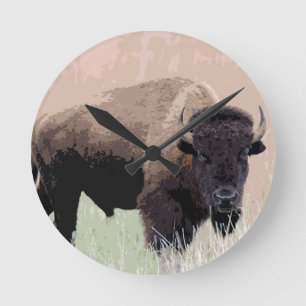 Horloge Ronde Buffle / Bison