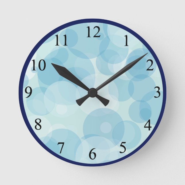 Horloge Ronde Bulles bleues (Recto)