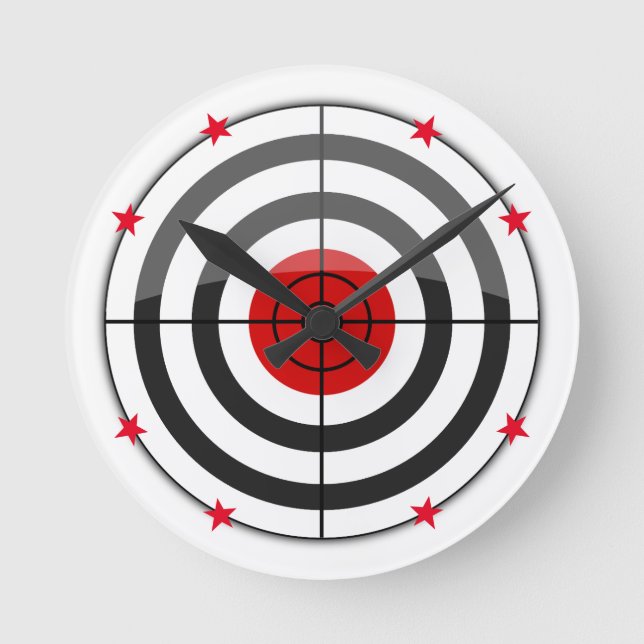 Horloge Ronde Bulls Eye Red Star (Recto)