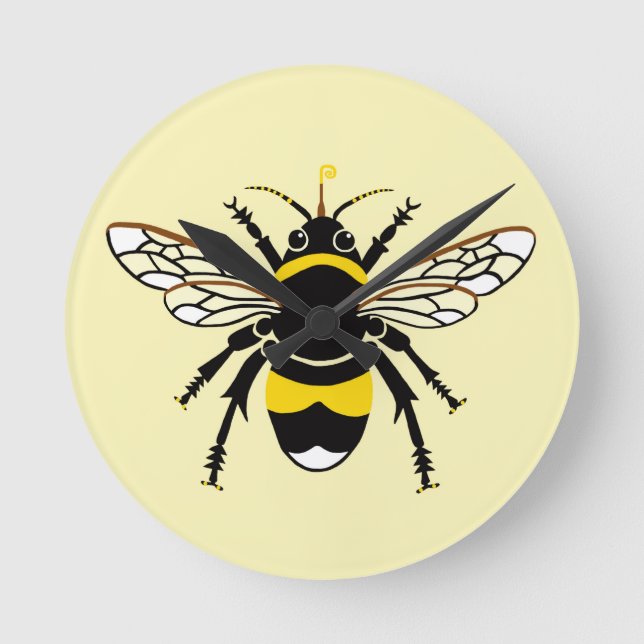 Horloge Ronde Bumblebee - 24h/24 (Recto)