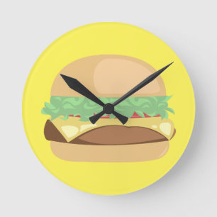 Horloge Ronde Burger Time !