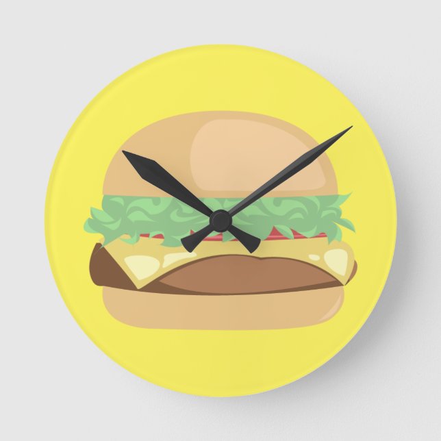 Horloge Ronde Burger Time ! (Recto)