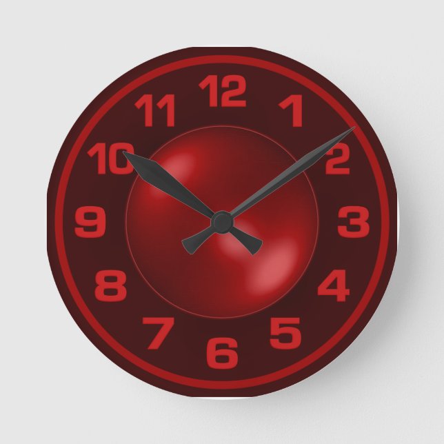 Horloge Ronde Burned red wall clock (Recto)
