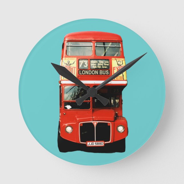 Horloge Ronde Bus Retro Londres (Recto)