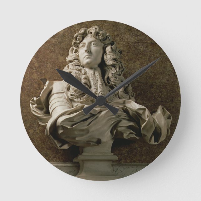 Horloge Ronde Buste de portrait de Louis XIV (1638-1715), 1665, (Recto)