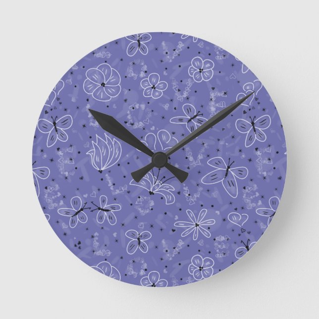 Horloge Ronde Butterfly LOVE. (Recto)