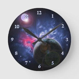 Horloge Ronde Butterfly Nebula Numbered Acrylic Wall Clock