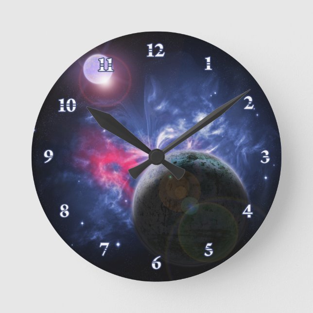 Horloge Ronde Butterfly Nebula Numbered Acrylic Wall Clock (Recto)