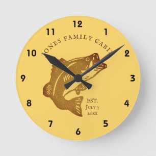 Horloge Ronde Cabine de la famille des poissons friy