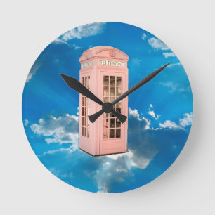 Horloge Ronde cabine téléphonique