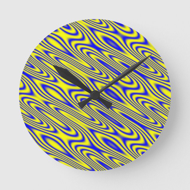 Horloge Ronde Cachette Abstraite de Lapis Lazuli (Recto)
