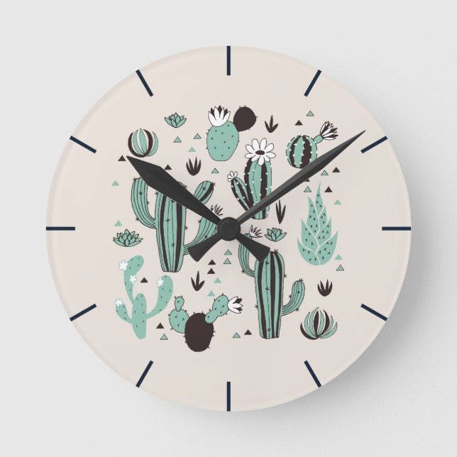 Horloge Ronde Cacti (Recto)