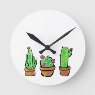 Horloge Ronde Cactus cactus cactus succulents