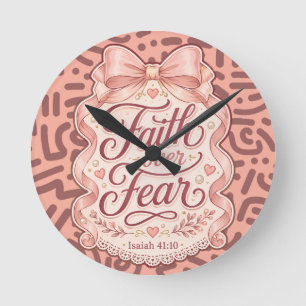 Horloge Ronde Cadeau chrétien de décoration intérieure Coquette