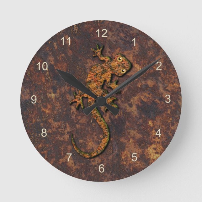 Horloge Ronde Cadeau d'art aborigène australien (Recto)