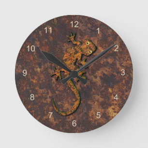 Horloge Ronde Cadeau d'art aborigène australien
