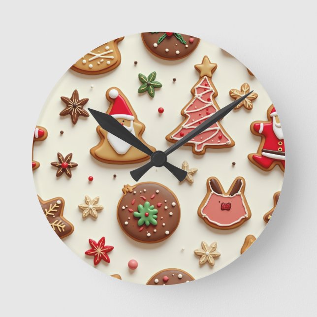 Horloge Ronde cadeau de noël (Recto)