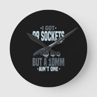 Horloge Ronde Cadeau drôle de mécanicien pour un mécanicien auto