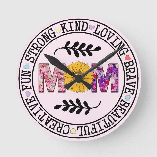 Horloge Ronde Cadeau Maman (Recto)