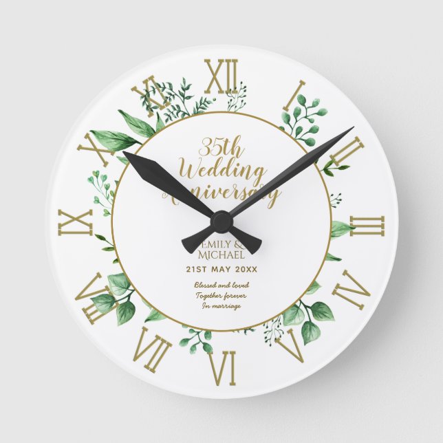 Horloge Ronde Cadeau pour tout anniversaire de mariage - Personn (Recto)
