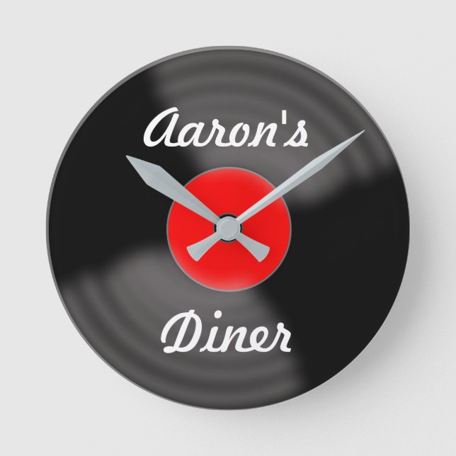 Horloge Ronde Cadeau Retro Rouge Cadeau Retro (Recto)