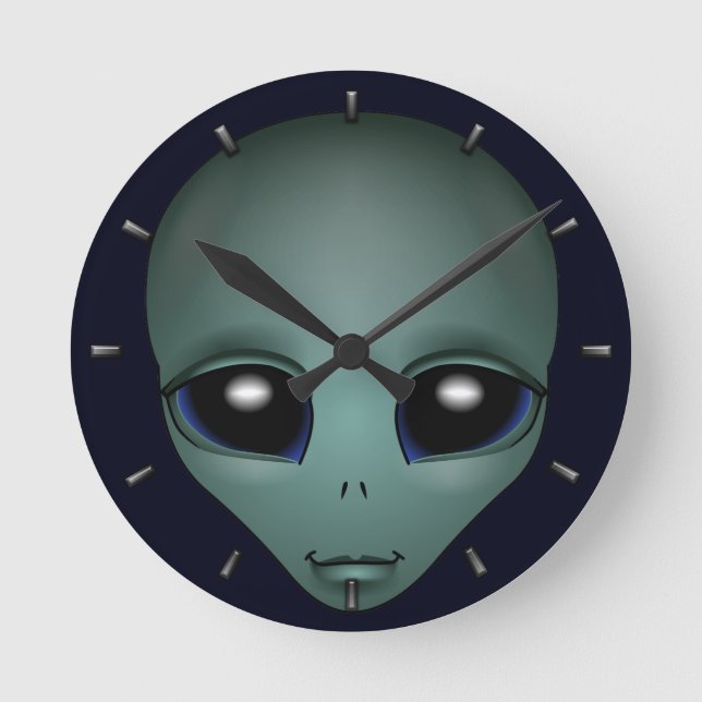 Horloge Ronde Cadeaux étrangers étrangers d'alien de décor (Recto)