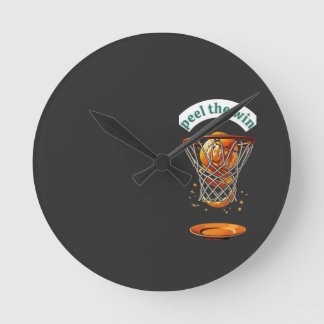 Horloge Ronde Cadeaux uniques pour amateur de basketball décorti