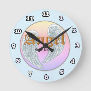 Horloge Ronde Cadran Anges aux ailes