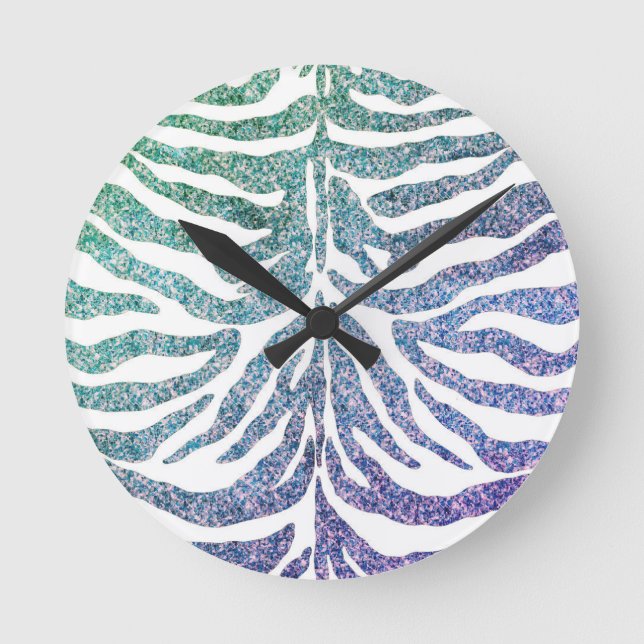 Horloge Ronde cadran bleu à imprimer (Recto)