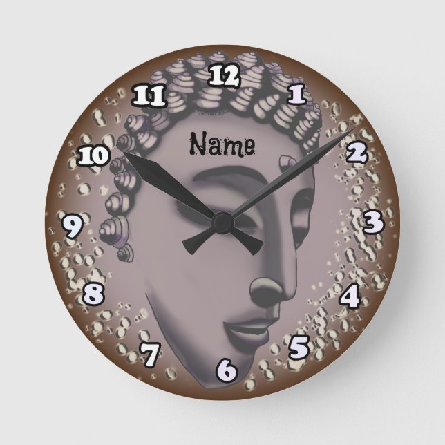 Horloge Ronde cadran Bouddha Paix (Recto)