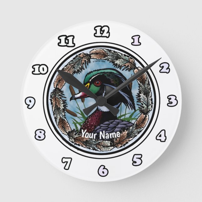 Horloge Ronde cadran Canard branchu (Recto)