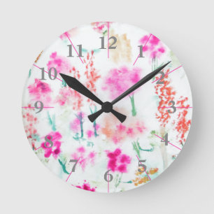 Horloge Ronde Cadran de jardin de fleurs de soleil de printemps
