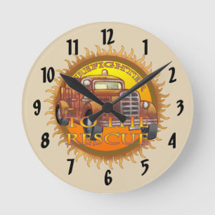 Horloge Ronde Cadran de pompier pour le sauvetage