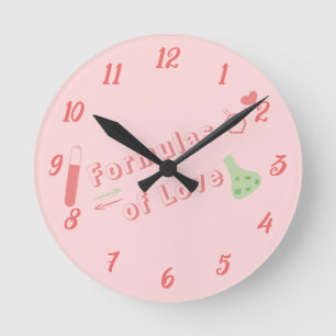 Horloge Ronde Cadran Formules D'amour